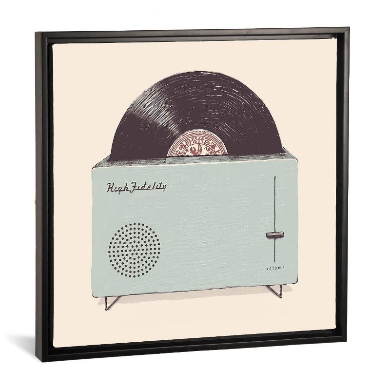 26" x 26" High Fidelity by Florent Bodart Framed Canvas Print Black - iCanvas