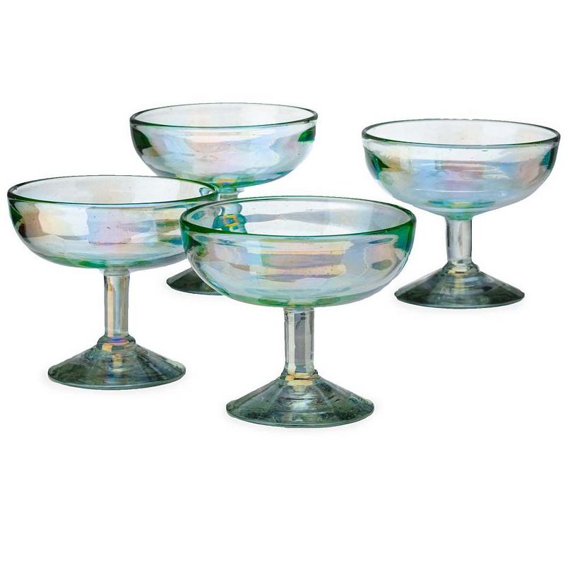 VivaTerra Iridescent Champagne Coup Glasses, Set of 4