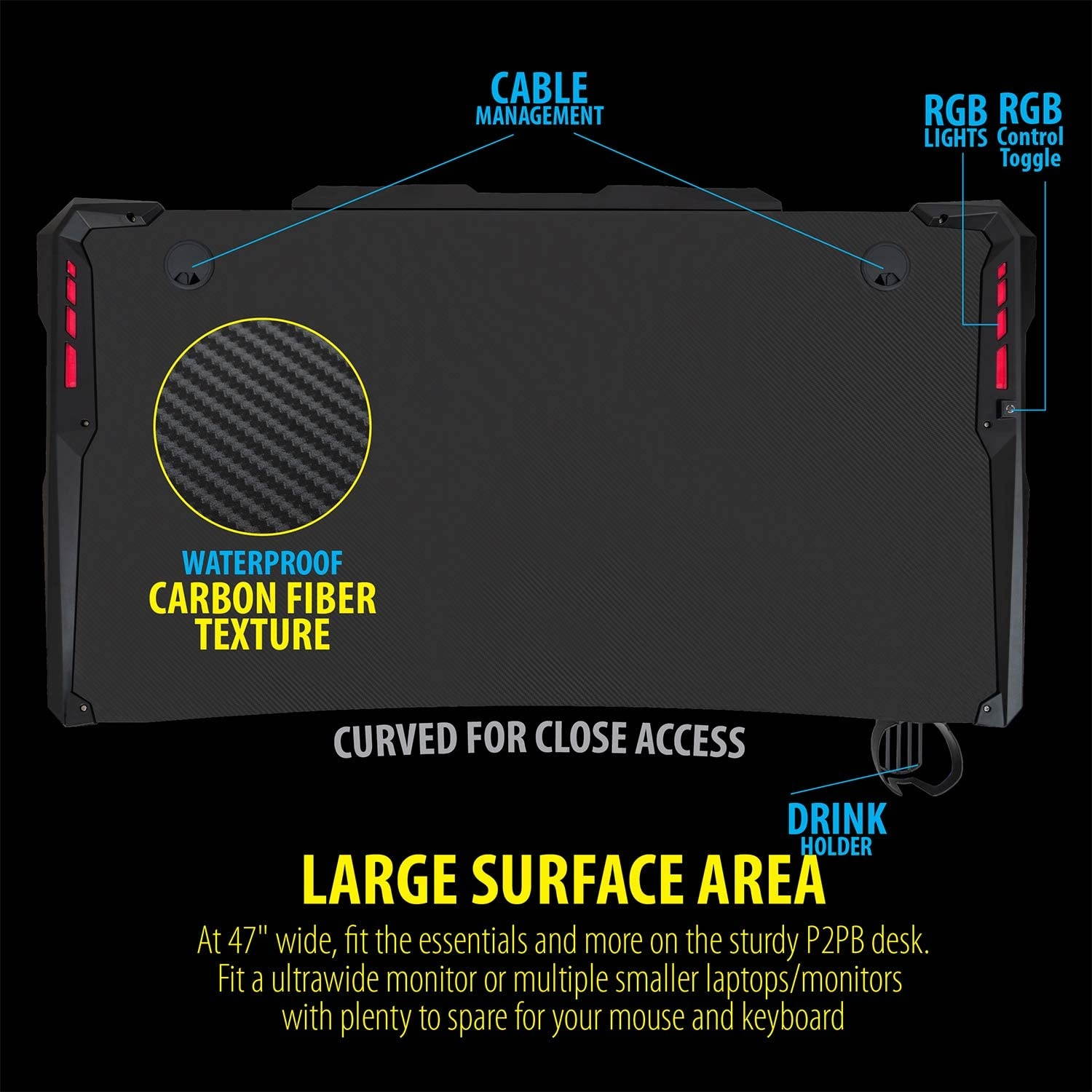 Deco Gear PC Gaming Starter Pack, Includes LED Gaming Desk, Gaming Chair, Mid-Tower Tempered Glass PC Case, Cherry Red Mechanical Keyboard, Streaming and Multiplayer Microphone, Wired LED Mouse