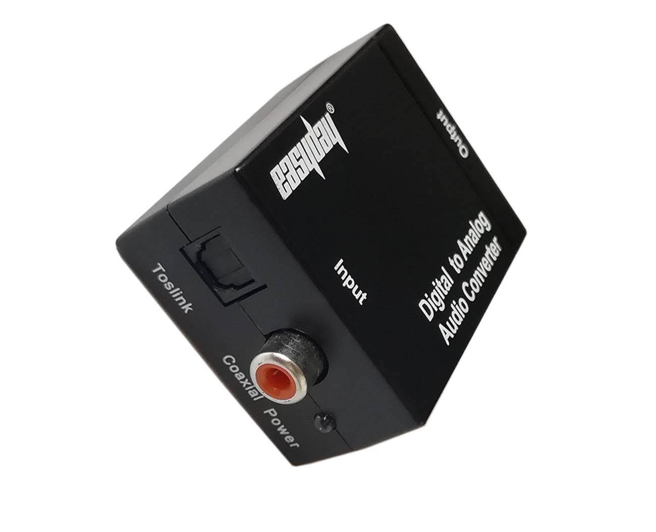 EULAN Digital to Analog Converter, Optical SPDIF Toslink Coaxial to Analog Stereo L/R Converter Adapter for HDTV Blu Ray DVD Sky HD Amps TV Box