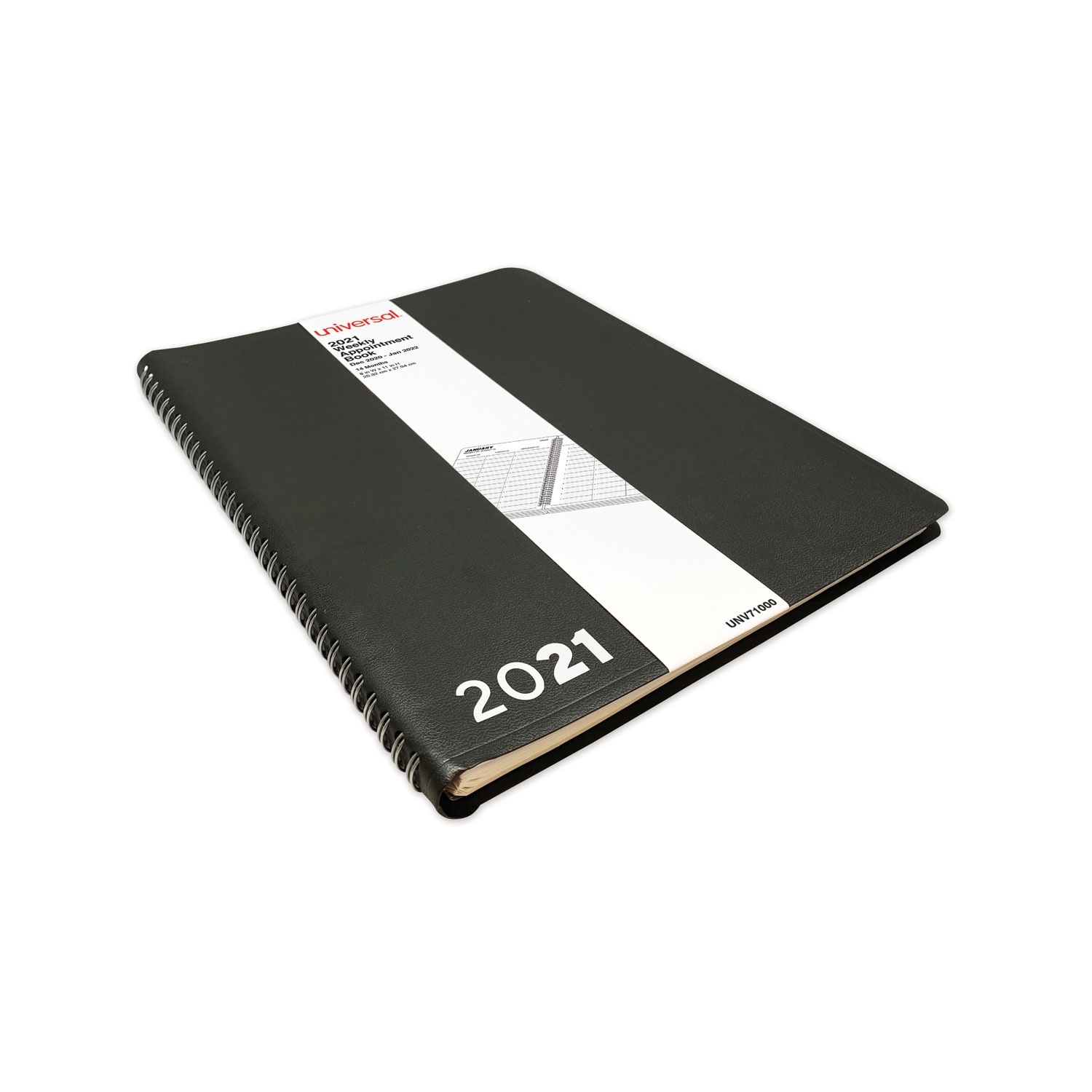 Universal Monthly Planner 11 x 8 Black 2021 71001