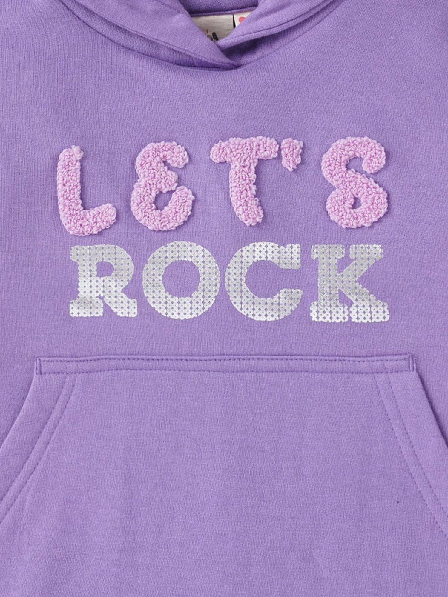 Ed-a-Mamma Kids Purple Cotton Printed Full Sleeves Hoodie