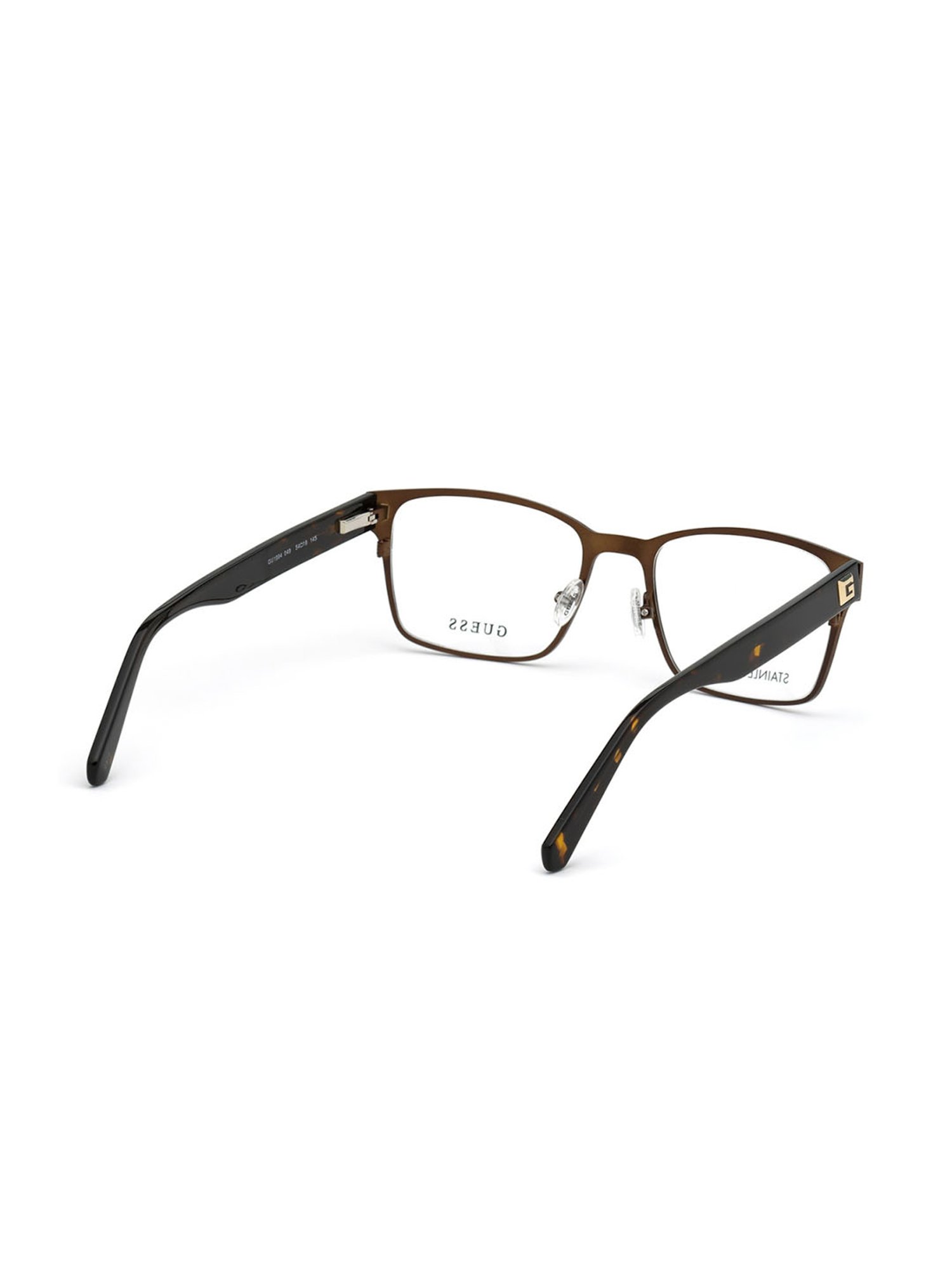 Guess Brown Rectangular Eye Frames for Men