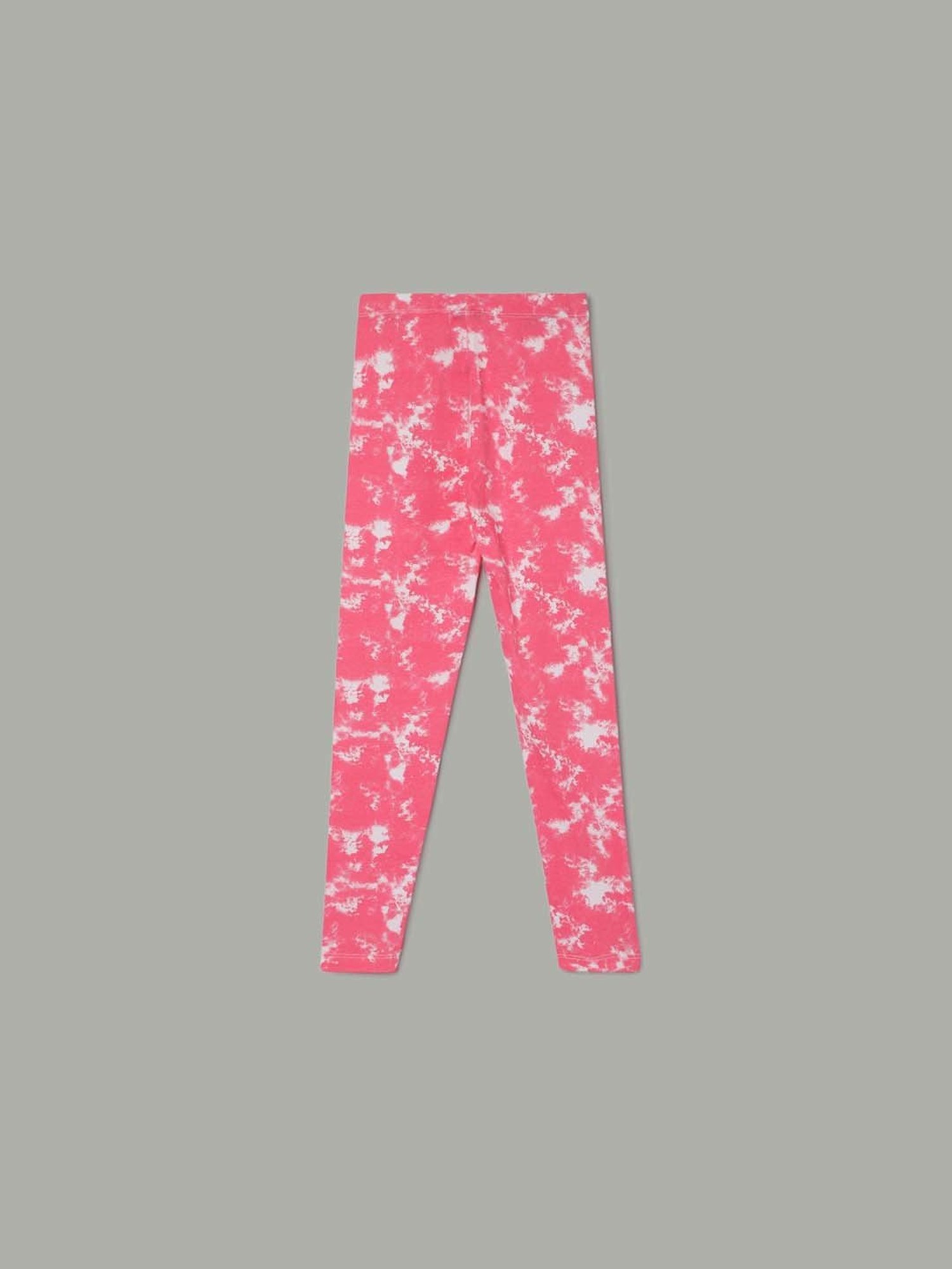 Fame Forever by Lifestyle Girls Pink & White Printed Leggings