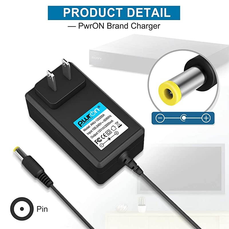 12V AC Adapter Compatible with Sony BDPBX BDPS Series Bluray Disc DVD Player BDPBX120 BDPBX520 BDPBX350 BDPBX670 BDPS1200 BDPS1700 BDPS3700 BDPS3200 BDPS6700 PN ACM1208UC
