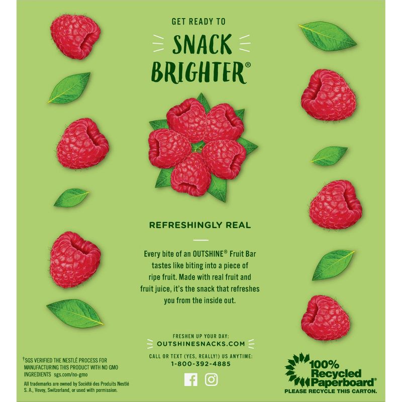 Outshine Raspberry Fruit Frozen Bar - 6ct