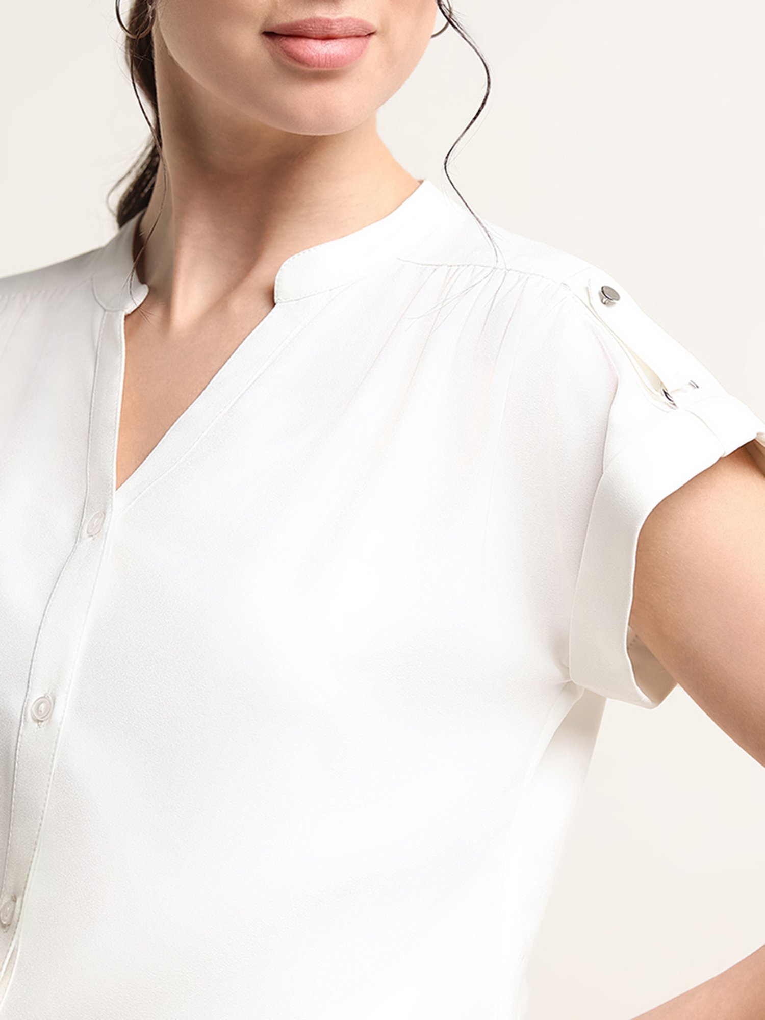 Wardrobe by Westside Solid White Top