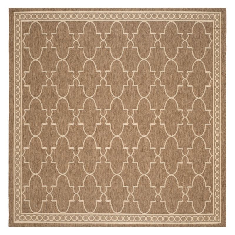 7'10"X7'10" Square Gibson Outdoor Patio Rug Dark Beige/Beige - Safavieh
