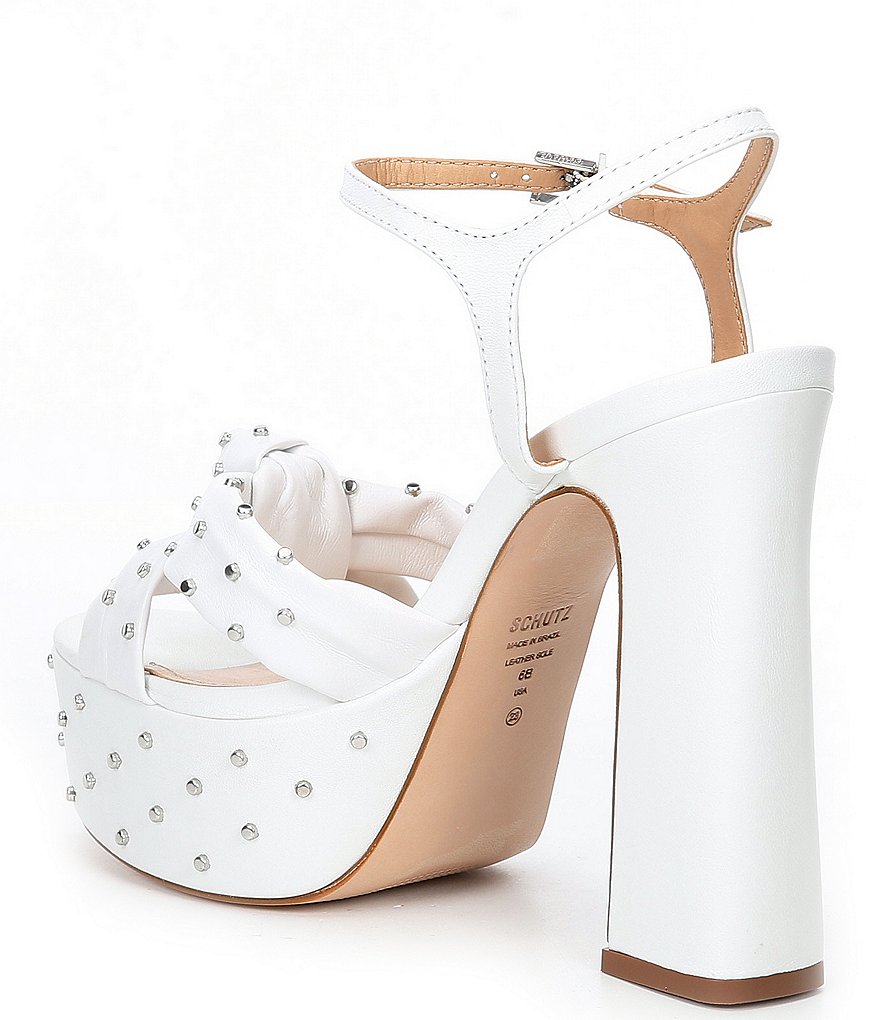 Schutz Bethina Studded Platform Knotted Sandals