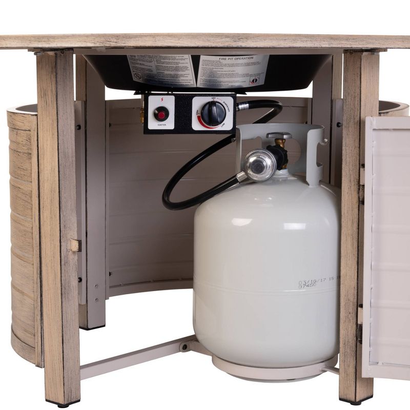 Thatcher Round LPG Fire Pit - Driftwood - Fire Sense