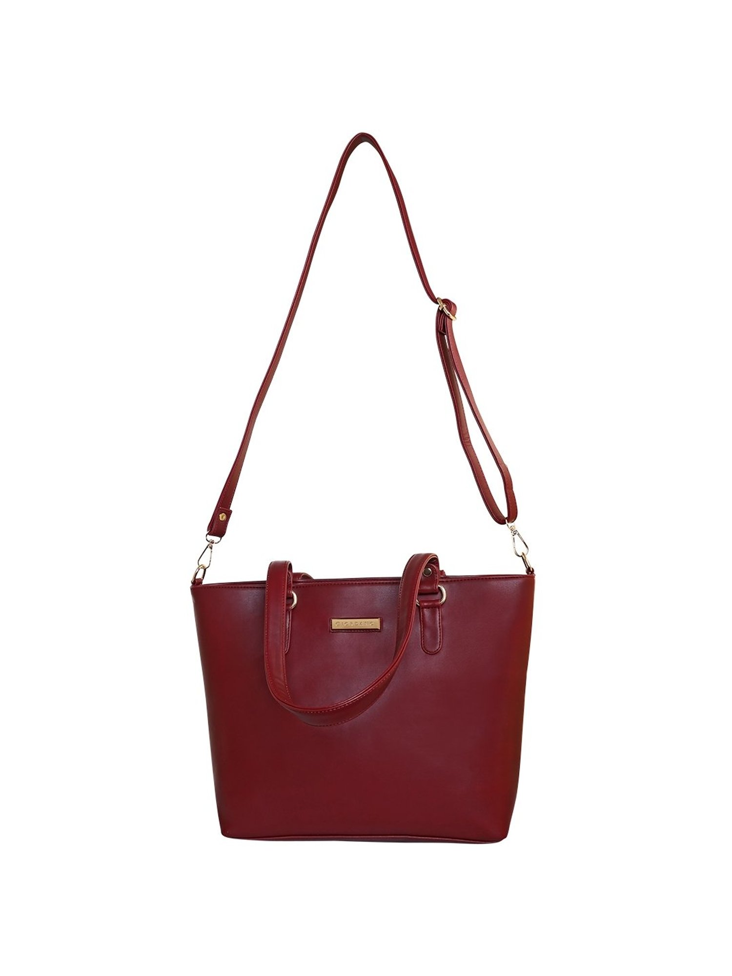 Giordano Brick Red Solid Medium Shoulder Handbag
