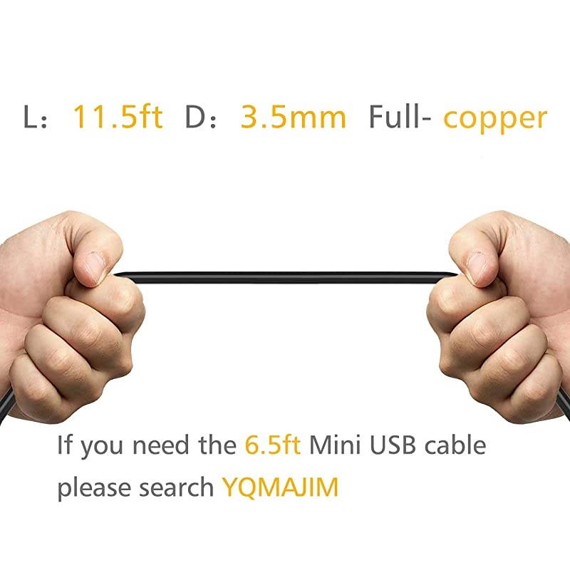 Power Cable for Dash Cam 115 Ft USB 20 to Mini USB Car Vehicle Power Charger Adapter Cord for Garmin Nuvi GPSRearview Mirror CamBackup Camera