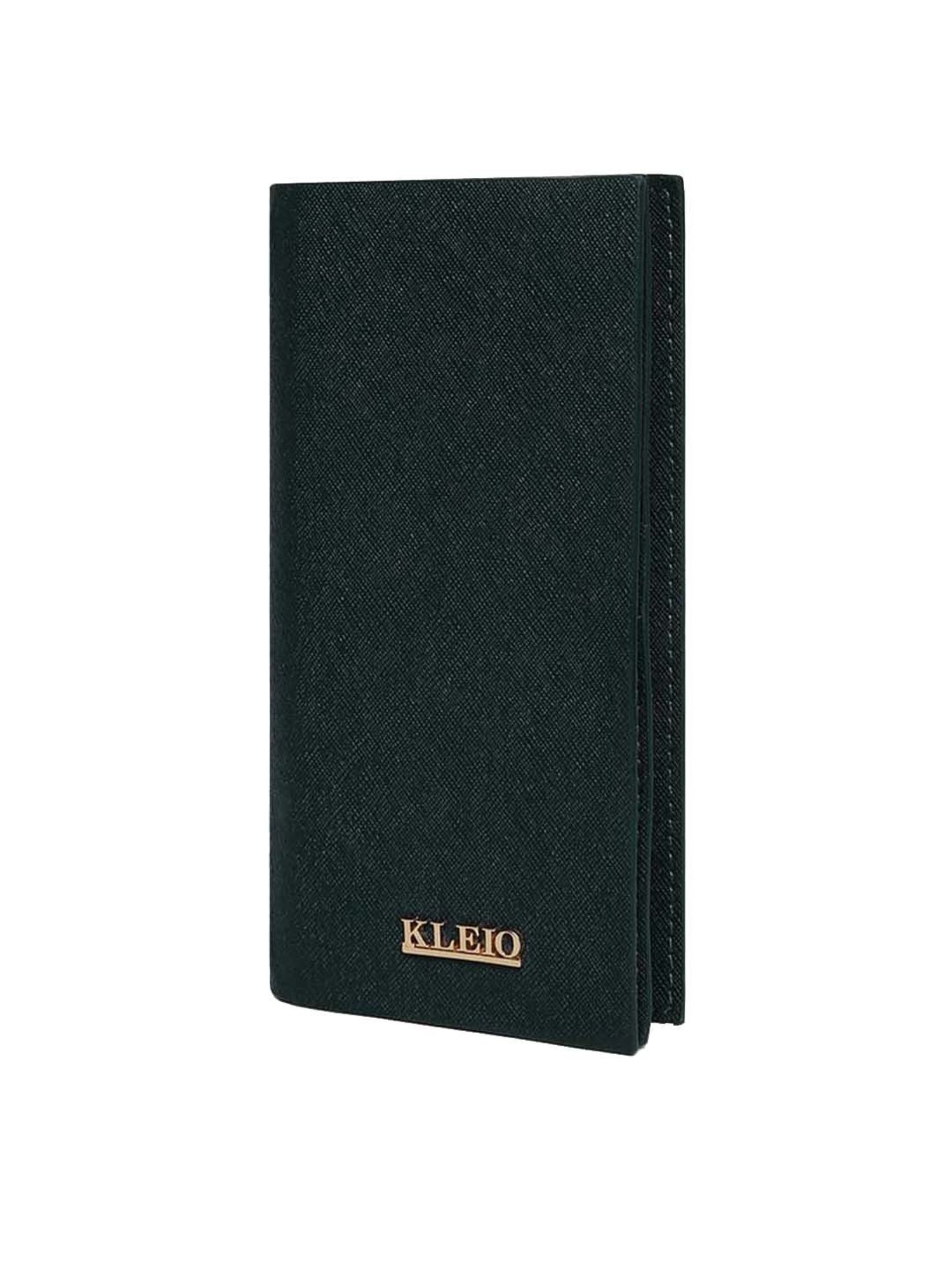 KLEIO Green Solid Zip Around Wallet for Women