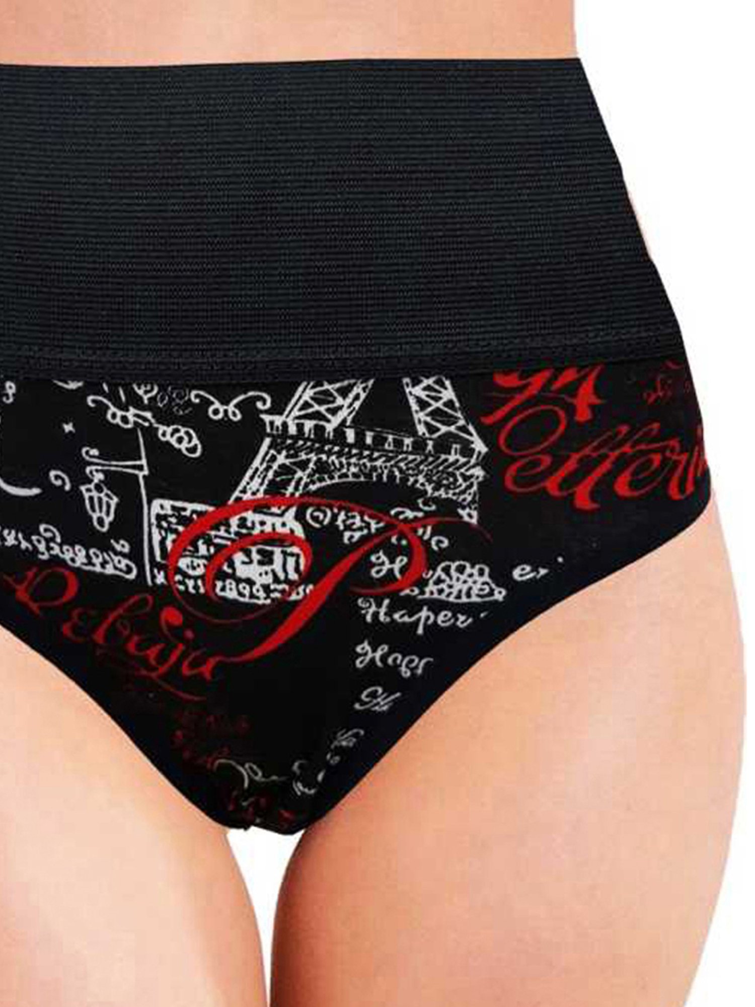 AROUSY Black Printed Hipster Panties - Pack Of 3