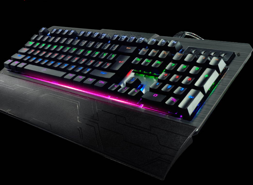 K26 Blacklit Mechanical Gaming Keyboard with Blue Switches - 104 Keys Wired USB Keyboard with 8 Color LED- Anti-ghosting Keys