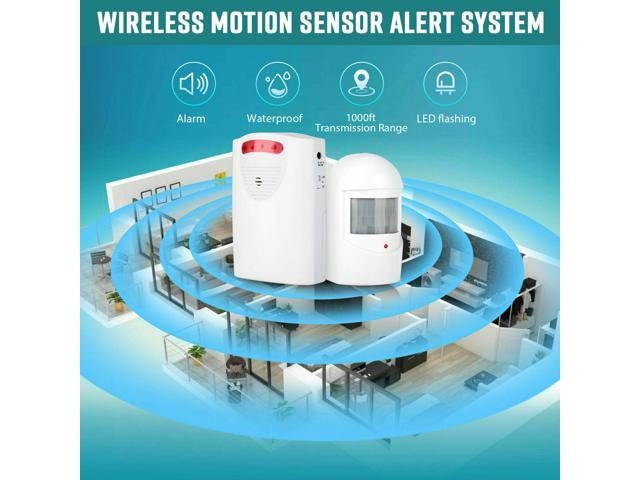 Wireless Driveway Alarm Infrared Motion Sensor Home Alert Security System IP44