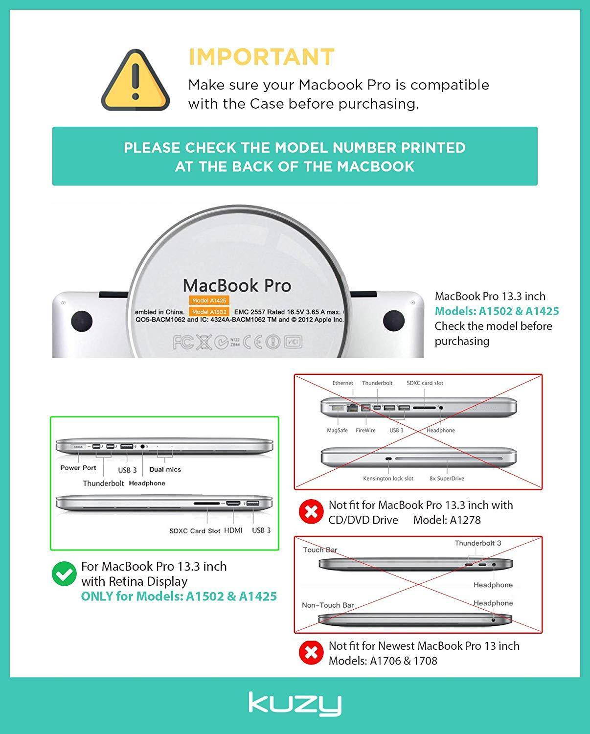 Macbook Pro 13 inch Retina Case Rubberized Hard Case for MacBook Pro 13.3" with Retina Display A1502 A1425 Shell Cover with Keyboard Skin