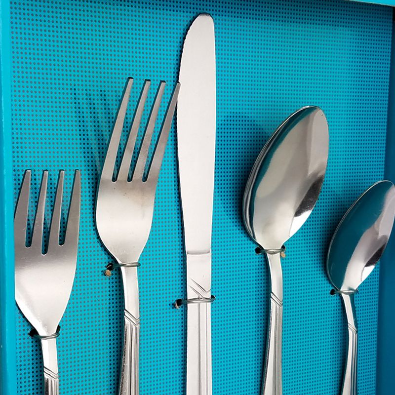 41pc Stainless Steel Zehira Frost Silverware Set - Cambridge Silversmiths