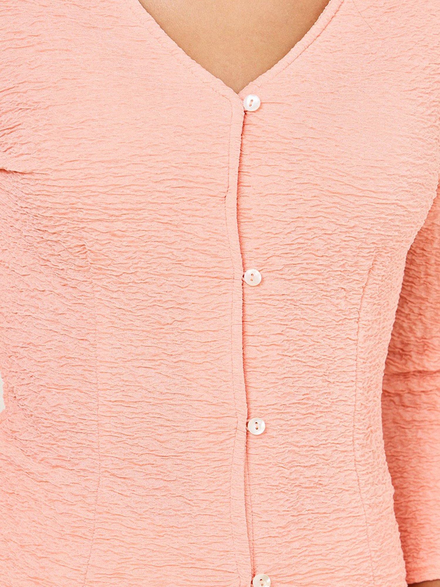 Styli Peach Textured Top