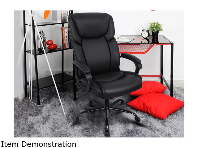 PU Leather Swivel Ergonomic Executive Office Chair - Computer Task Desk Chair,  Reclining Seat Height Adjustable Lumbar Support