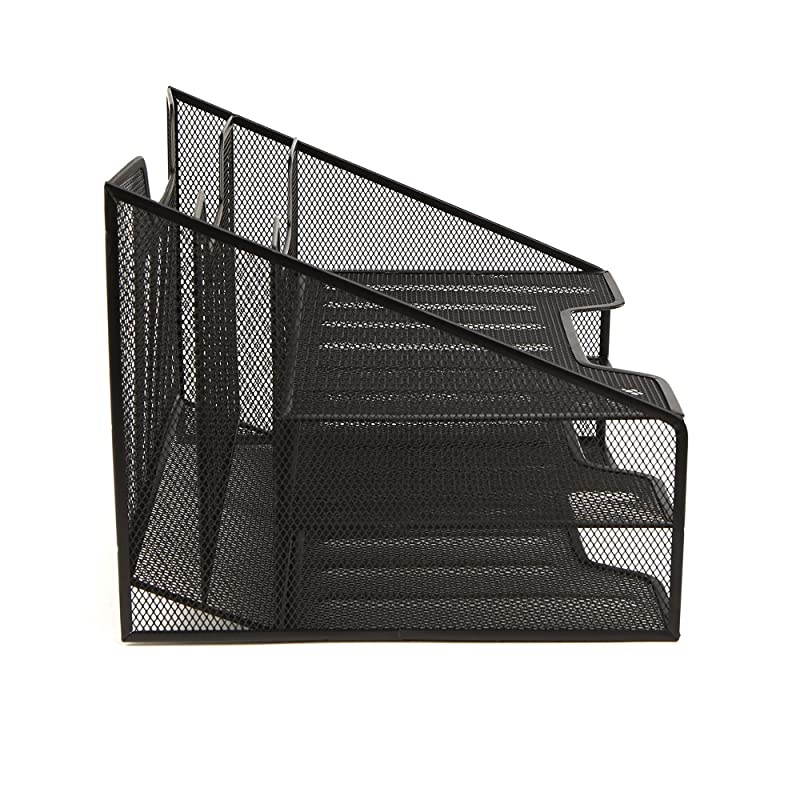 Mesh Organizer Storage 5 Compartment Black