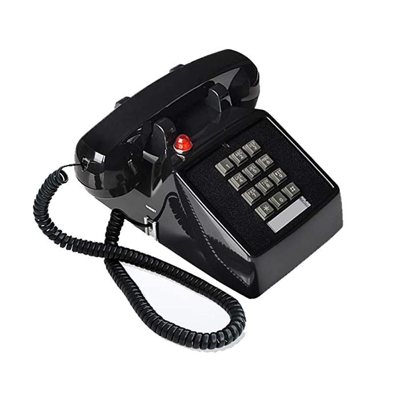Telephones Land Line Corded Old School Phone Single Desk Hearing Impaired Landline Telephones for Seniors Old Fashion Phones for Home amp Hotel Wired Telefono Antiguo Extra Loud Ring Black
