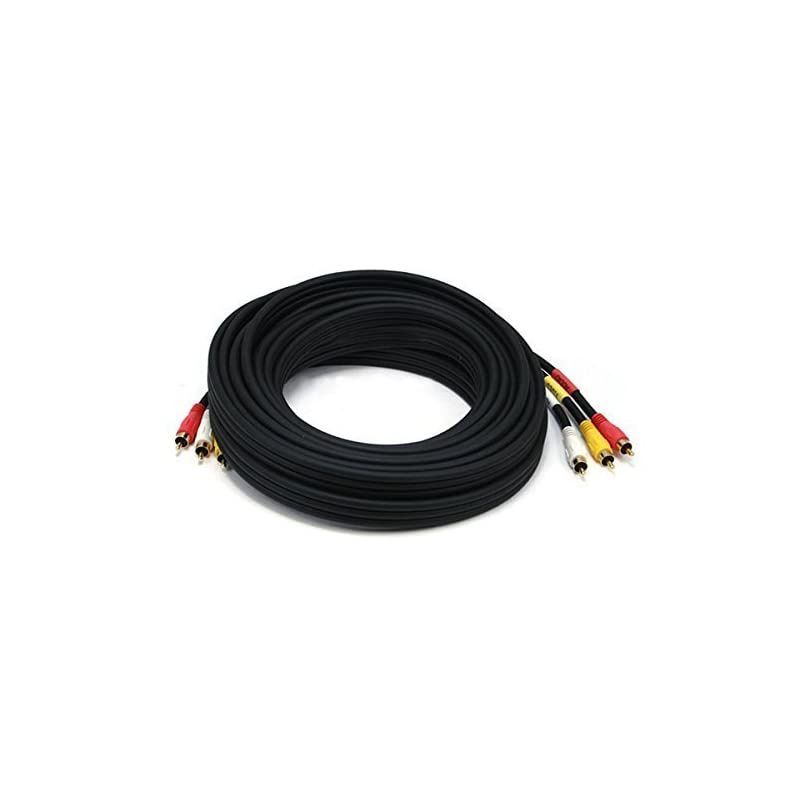 Video CableComposite Cord 100 ft RCA to RCA MMx3AV Cable for TVDVDVCD etd