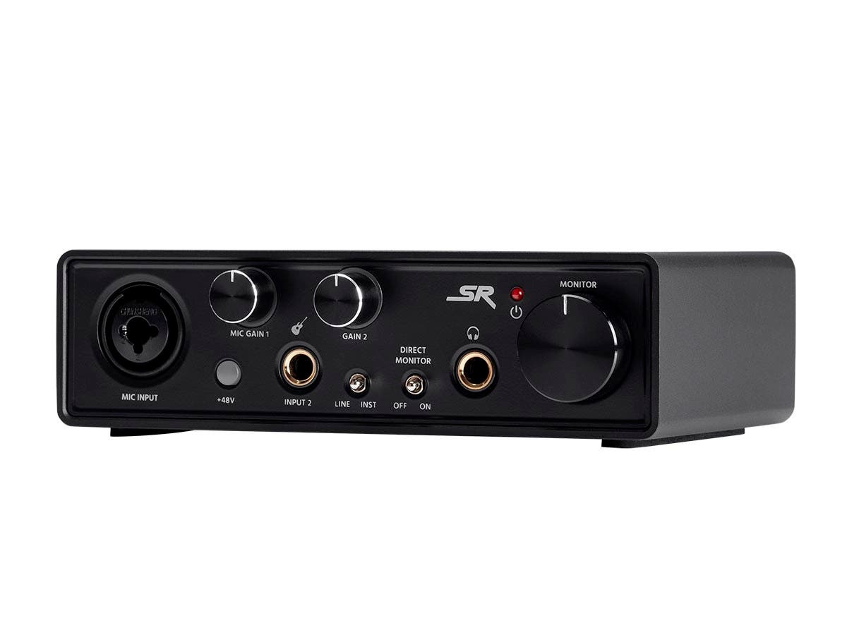 Monoprice STi12 2x2 USB Audio Recording Interface, +48V Phantom Power, 24 Bit, Plug and Play, Compatible With All Popular DAWs - Stage Right Series