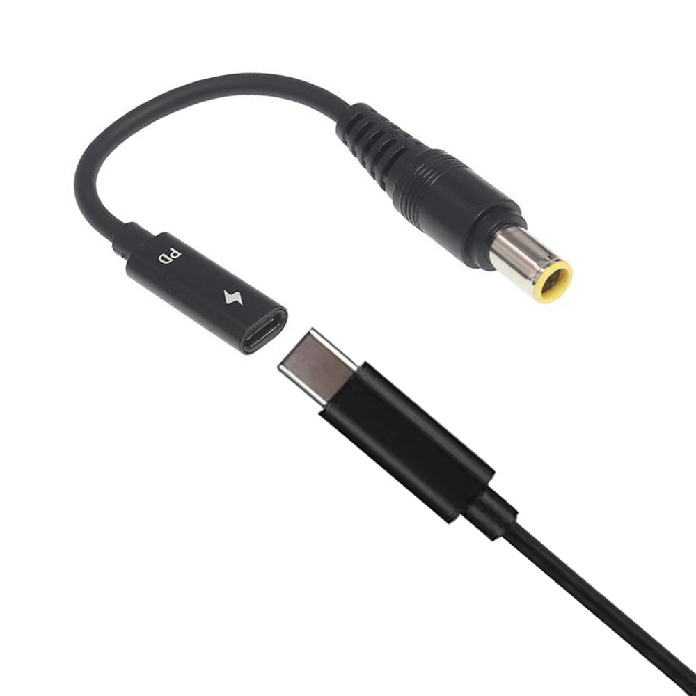 Dongle Adapter USB C Type C to 7.9x5.5mm Laptop Adapter Tip Connector Converter for Lenovo 65W or Below Laptop DC JACK Charger Converter DC Cable Adapter