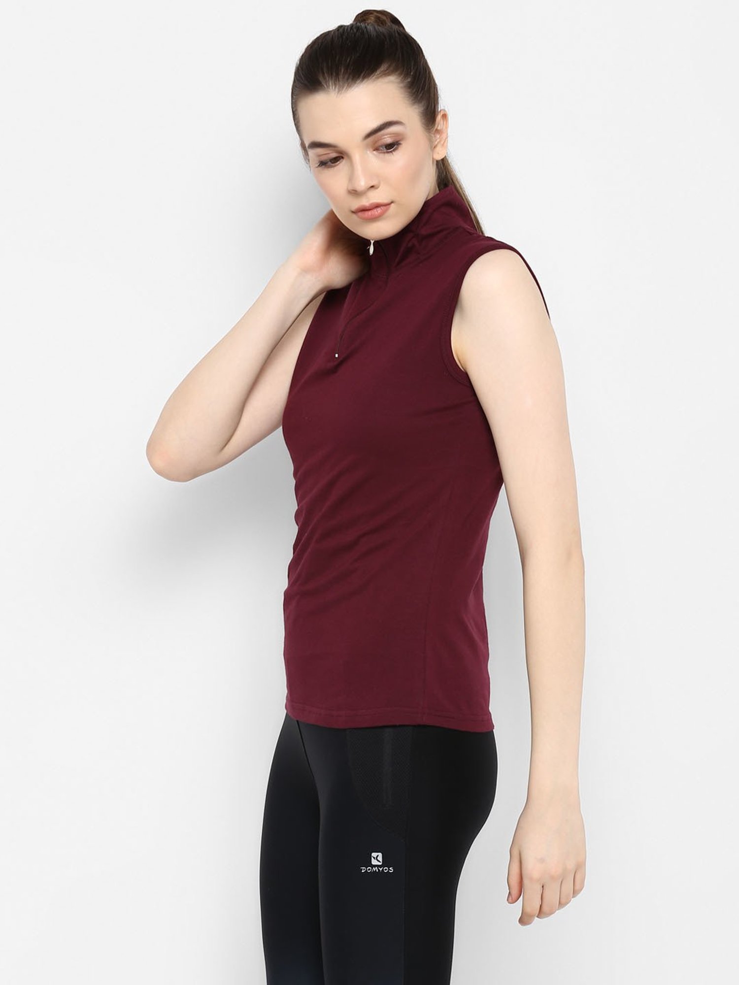 Appulse Maroon Cotton Slim Fit T-Shirt