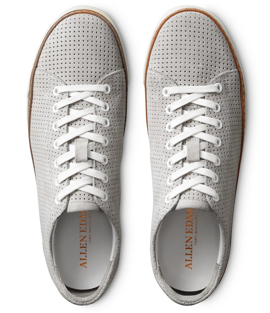 Allen-Edmonds Men's Porter Derby Perforated Suede Leather Lace-Up Sneakers