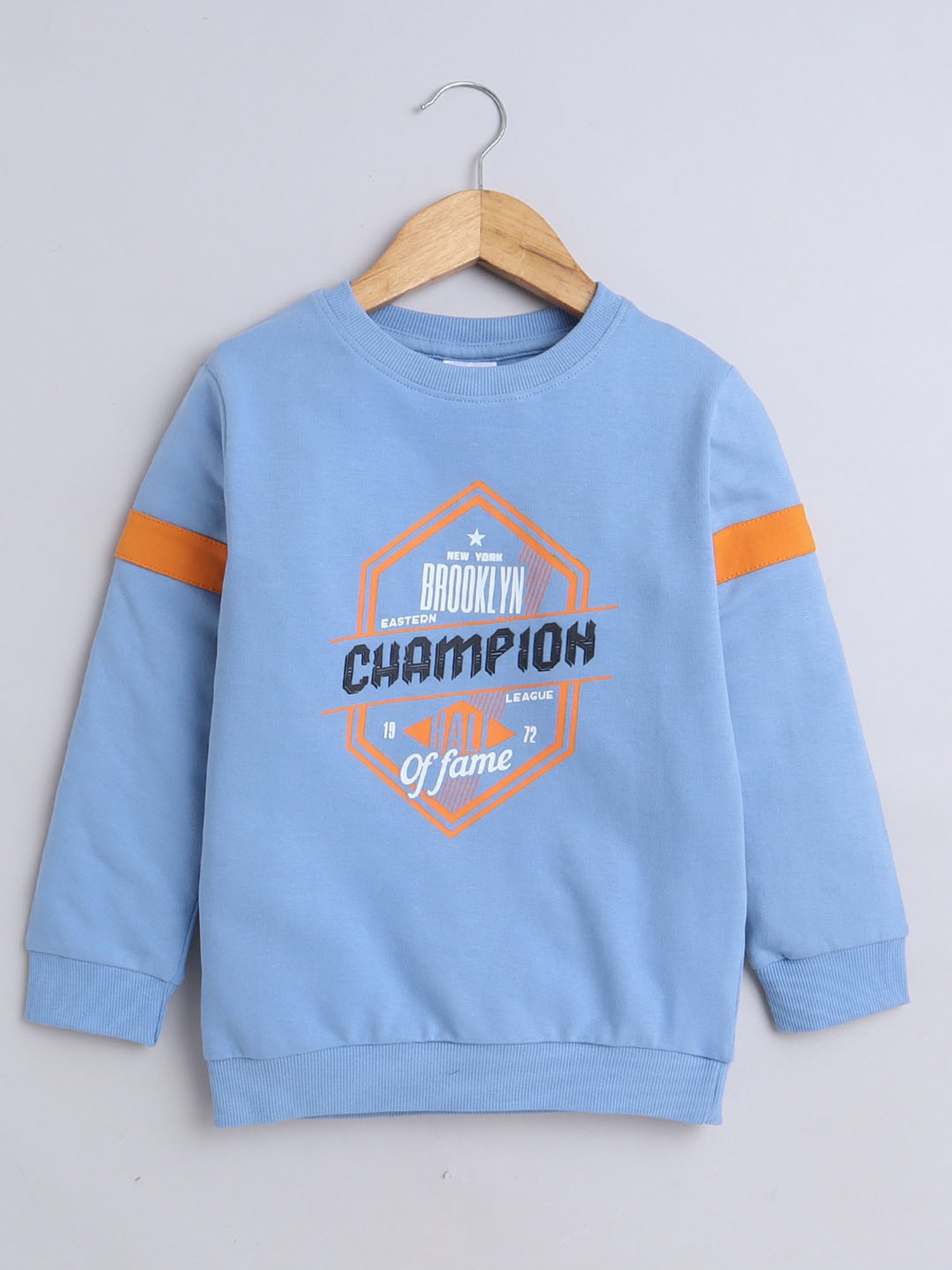 BUMZEE Blue Boys Full Sleeves Cotton Sweatshirt Age - 3-4 Years