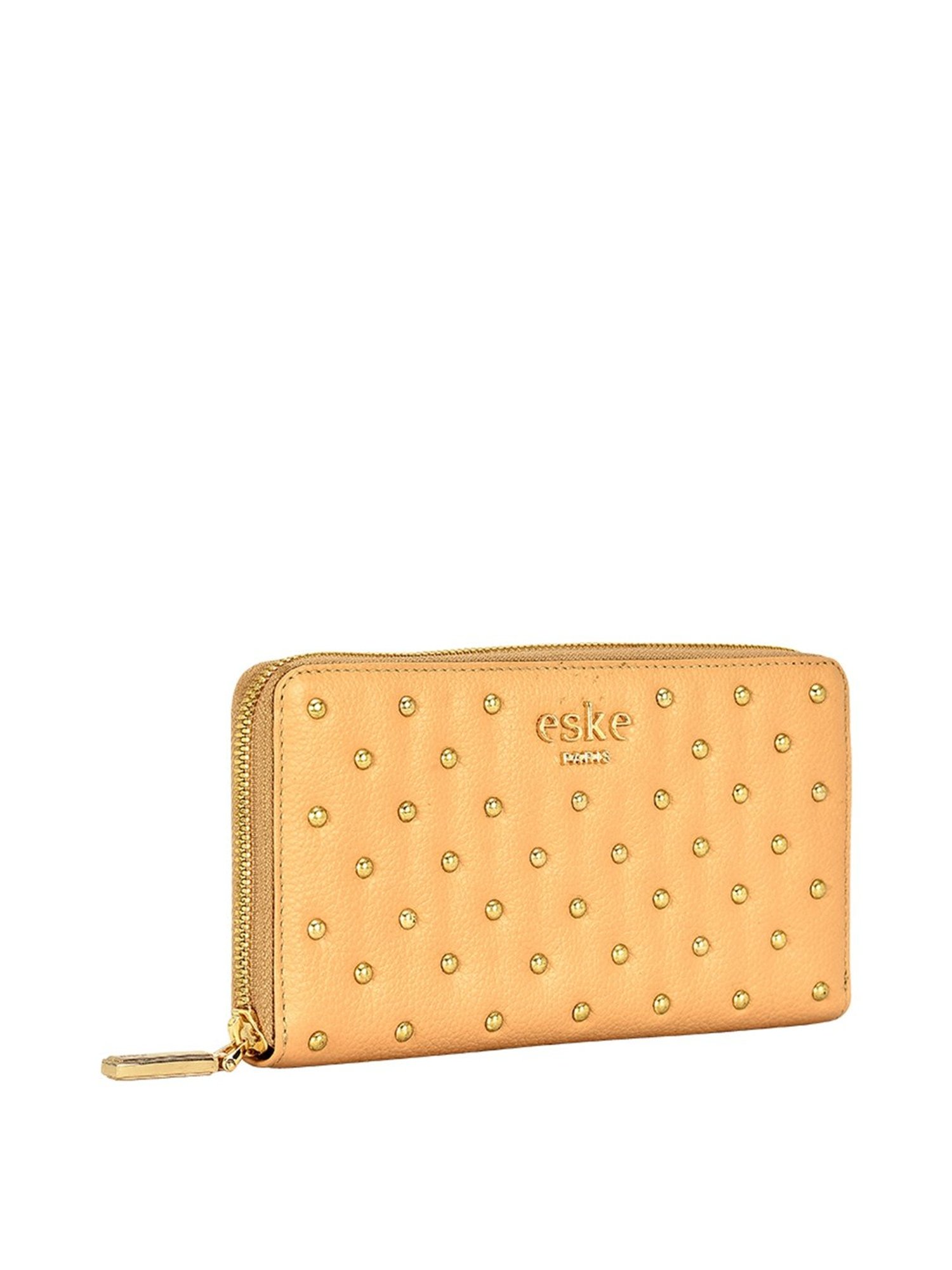 Eske Adela Bisque Embellished Zip Around Wallet for Women