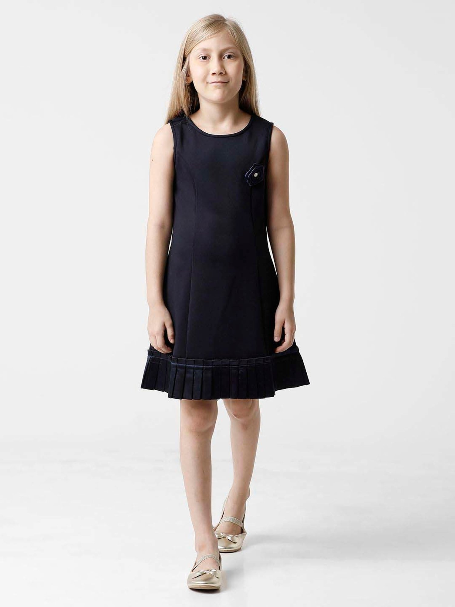 Kate & Oscar Kids Navy Applique Dress
