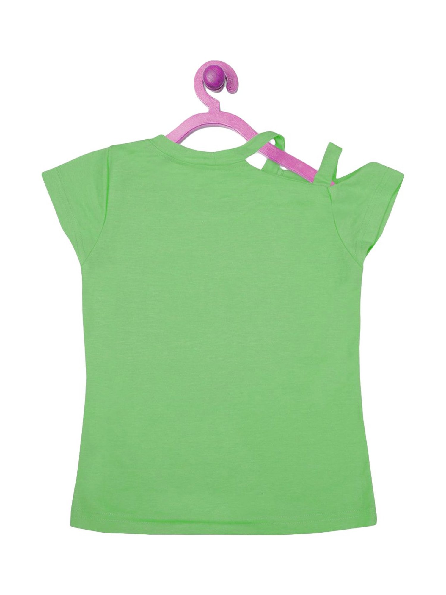 Tiny Girl Kids Green Printed Top