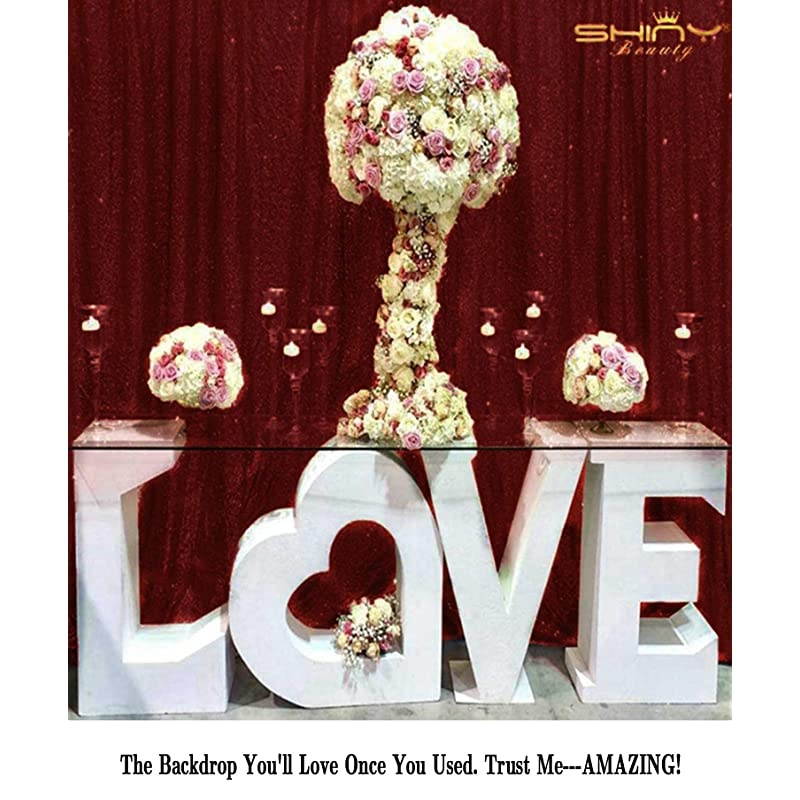 Sequin Backdrop 8FTx10FT Burgundy Glitter Backdrop Curtains Wine Bridal Shower Photo Booth Backdrop Set 190221S 8FTx10FT Wine