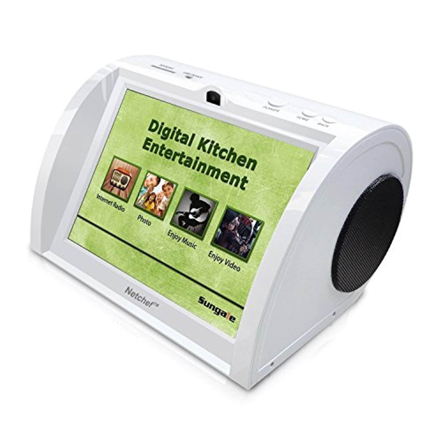 nc820, kitchen entertainment, countertop design, hifi speakers, audio book, 15k+ radio stations, streaming videos, movies, music, auto wifi, plug & play, social media, recipes, 8touch panel