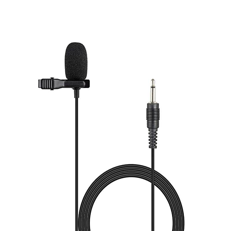 Lavalier Microphone Standard 35mm Mono TS Plug Cardioid Clip on Lapel Mic for Voice Amplifier Amp Loudspeaker PA Speaker