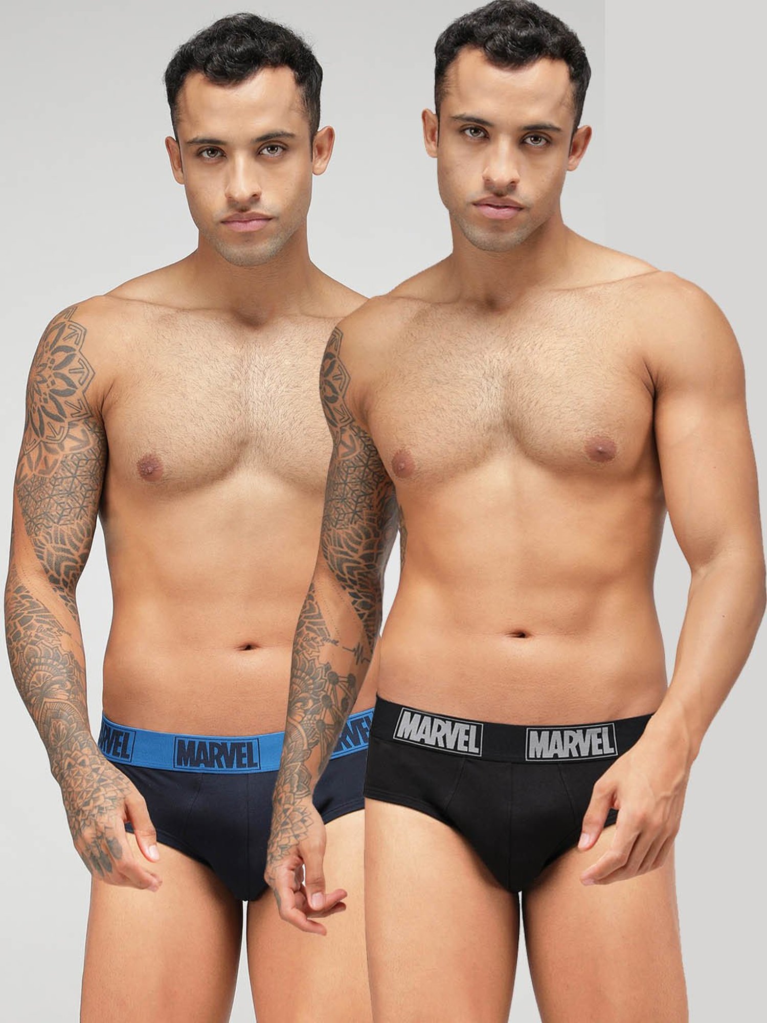 Zoiro Black & Navy Regular Fit Briefs - Pack Of 2