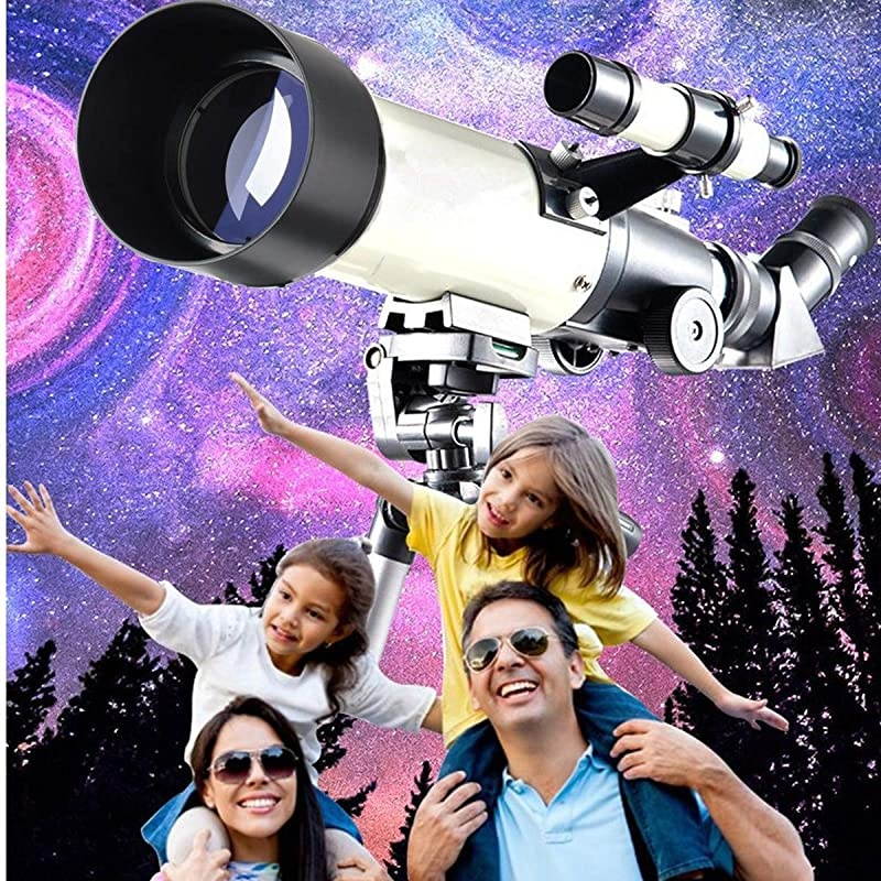 for Kids 70mm Apeture Travel Scope 400mm AZ Mount Good Partner to View Moon and Planet Good Travel with Backpack for Kids and Beginners