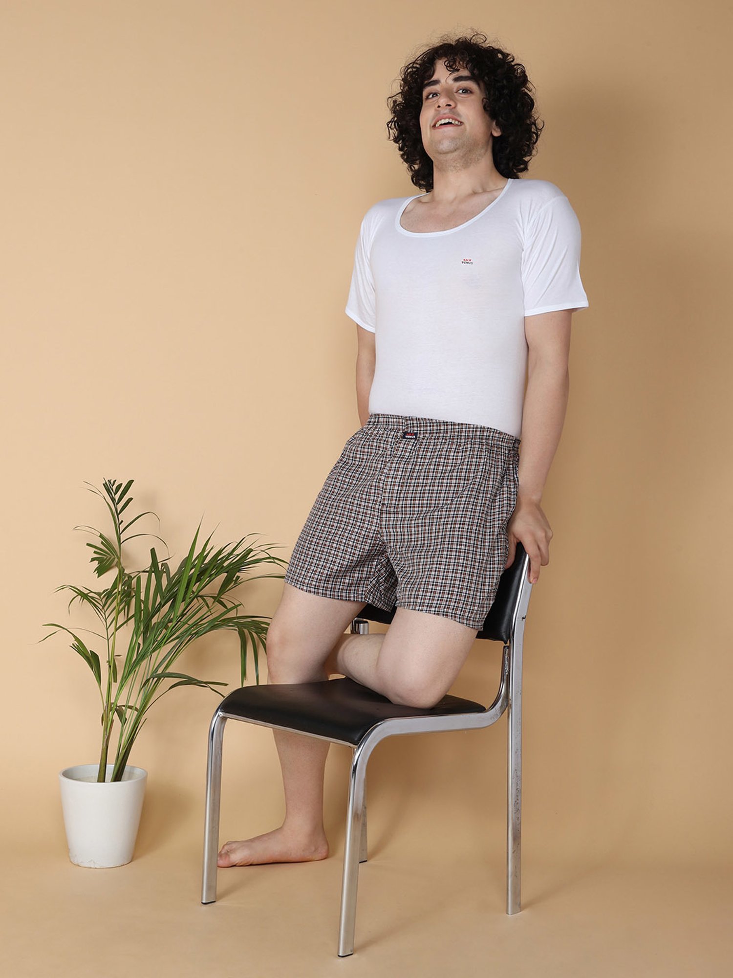 LUX Venus Assorted Check Boxers - Pack of 5