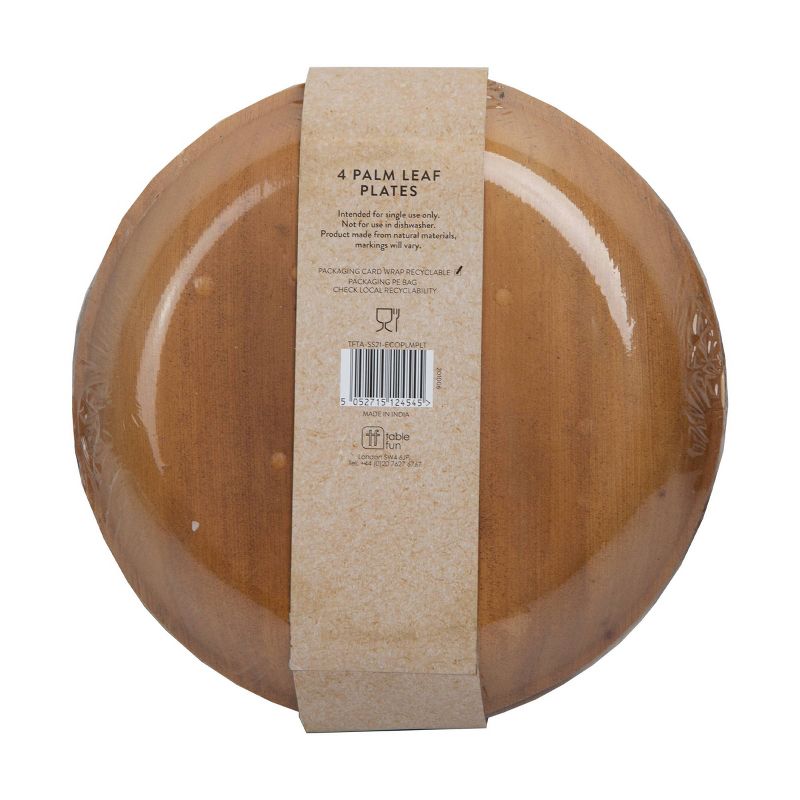 10" 4pk Party Palm Leaf Paper Plates