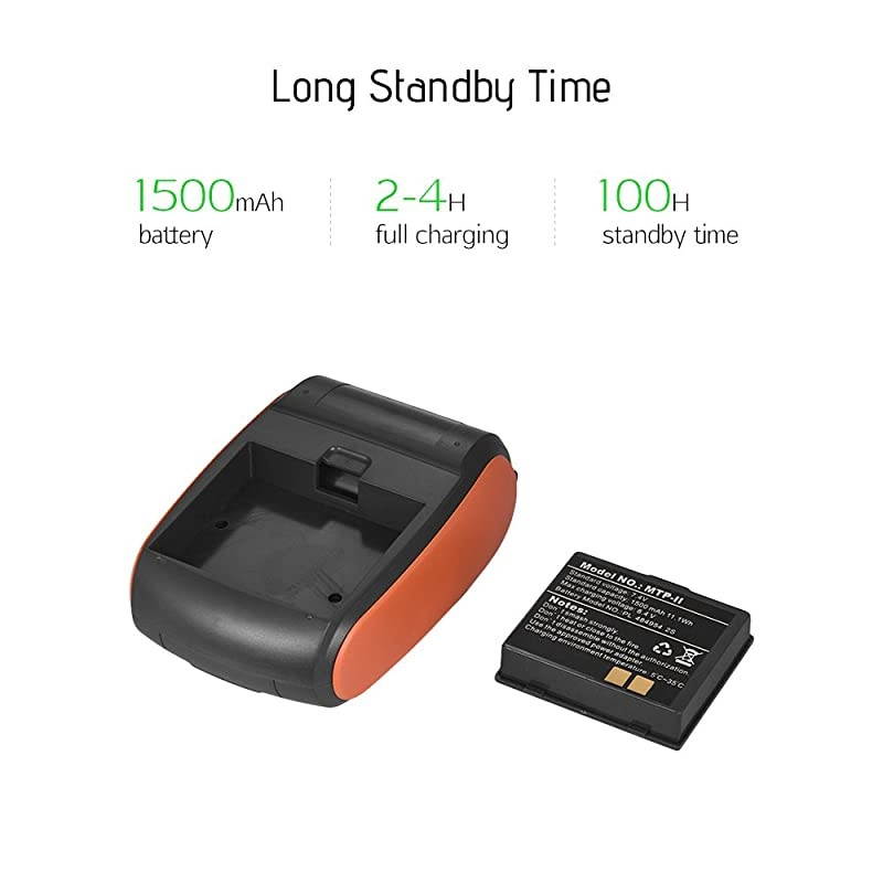 GOOJPRT PT-210 Portable Thermal Printer Handheld 58mm Receipt Printer for Retail Stores Restaurants Factories Logistics, 10 Paper Rolls