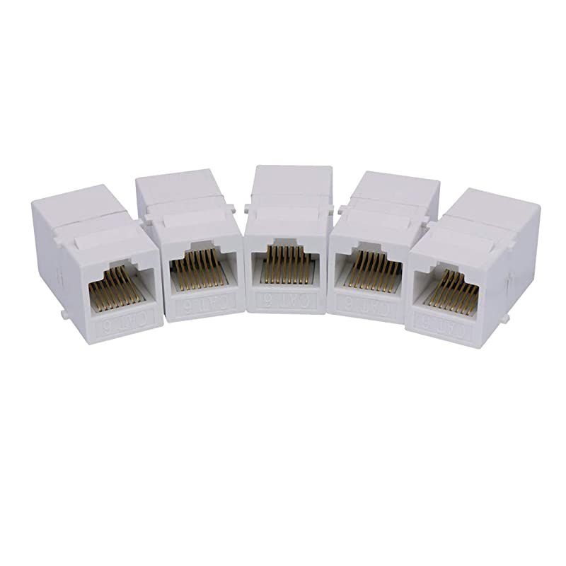 Cat6 Flat LAN Extension Cable Flat LAN Network Connector Dual Purpose LAN Jumper Female to Female Adapter