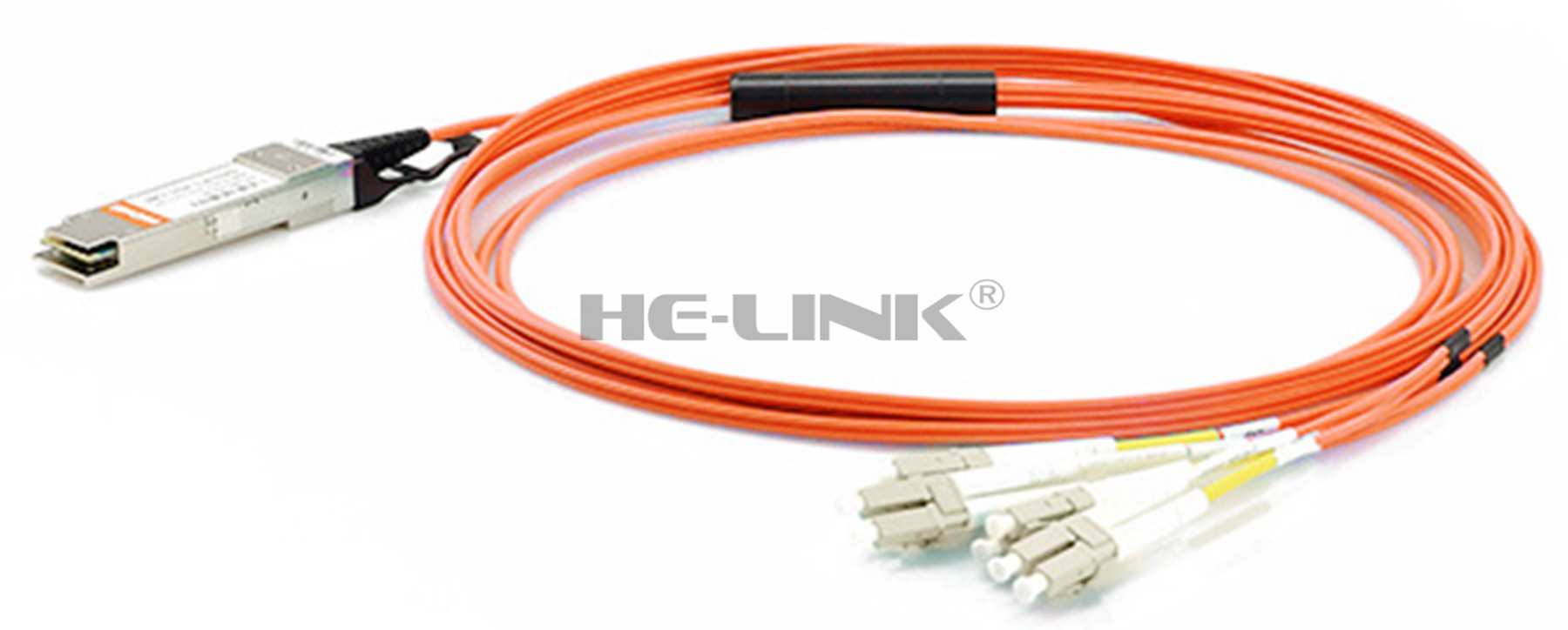 50m (164ft) Cisco QSFP-8LC-AOC50M Compatible 40G QSFP+ to 4 Duplex LC Breakout Active Optical Cable