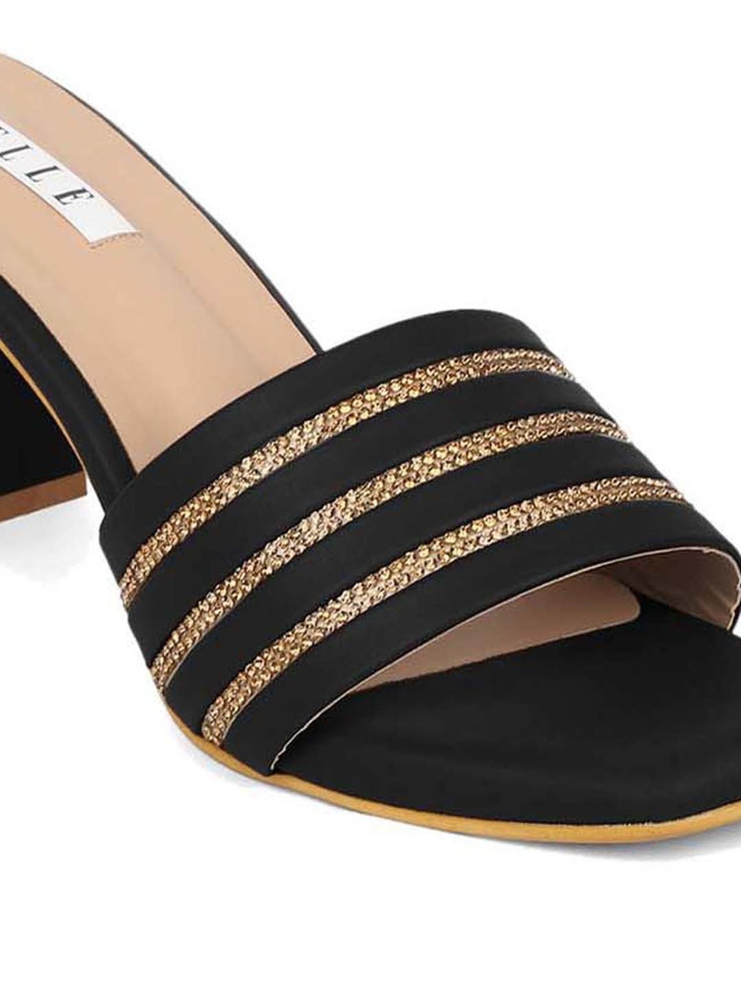 Elle Women's Black Casual Sandals