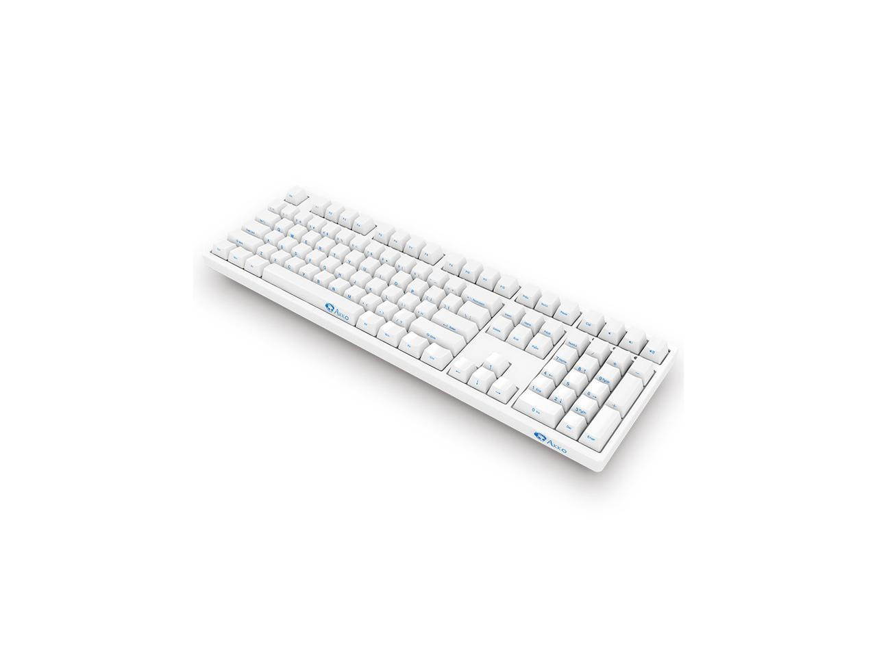 Akko 3108 Full Size Gaming Mechanical Keyboard Cherry MX Brown Switch Double Shot Dye Sub PBT Keycaps NKRO Detachable USB Type-C Wired Side Printed/Carved Letter White