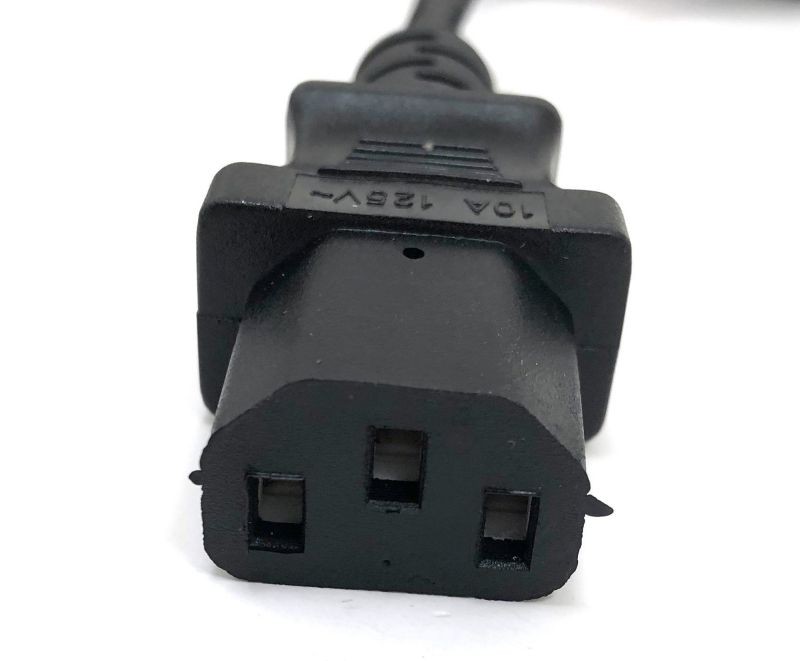 MICRO CONNECTORS, Inc. 15 Feet Universal AC Power Cord UL Approved NEMA 5-15P to C13 Black/ 2-Pack (M05-113UL15-2P)