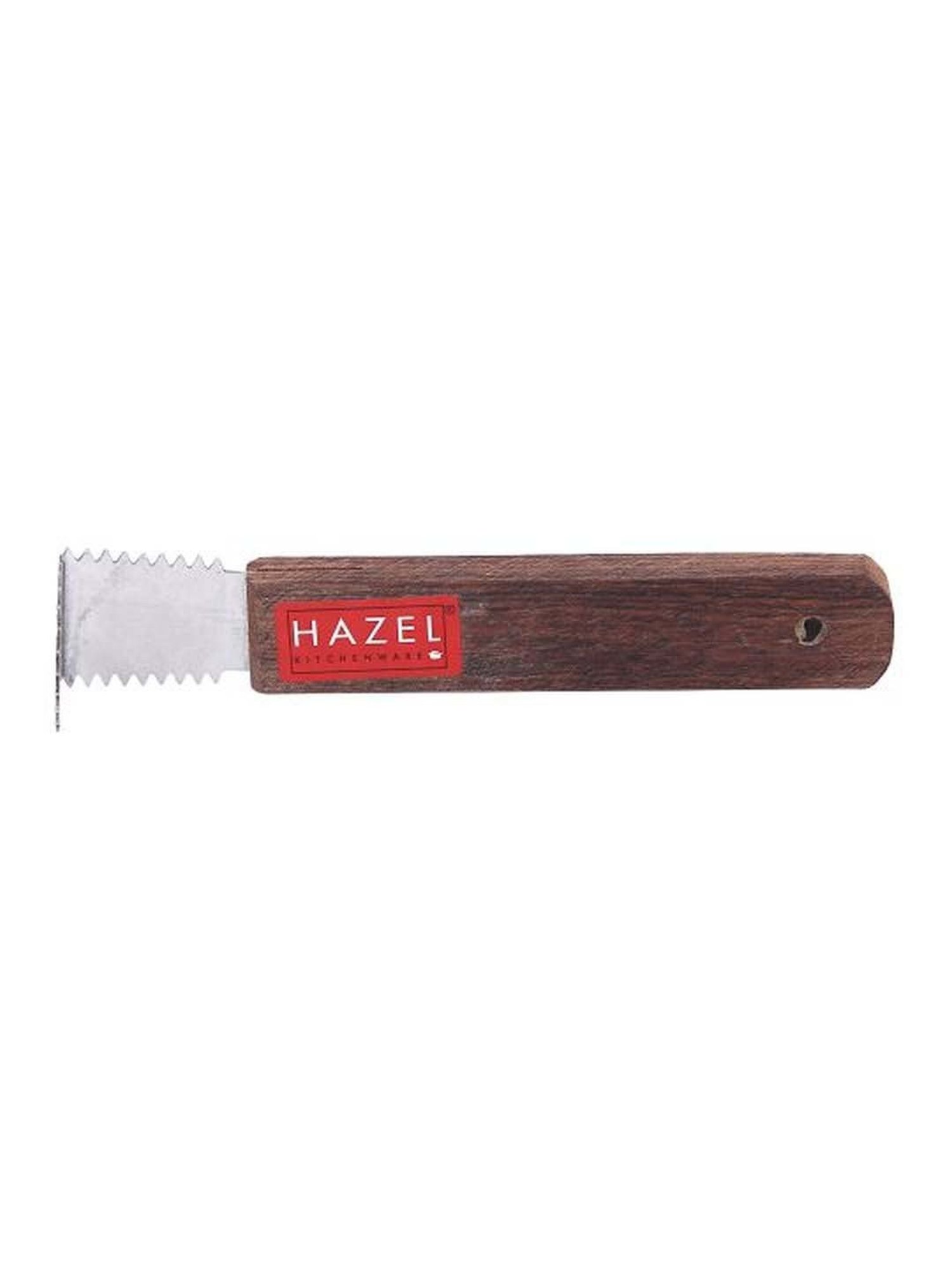 HAZEL Silver & Brown Stainless Steel Coconut Scrapper