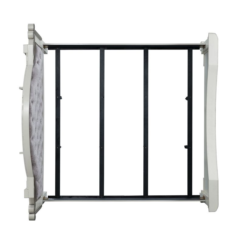 Caroline Button Tufted King Panel Bed Antique White - Picket House Furnishings